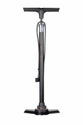 Насос напольный ONRIDE Flow 20 стальной, с манометром, макс. давление 120 PSI головка под FV/AV